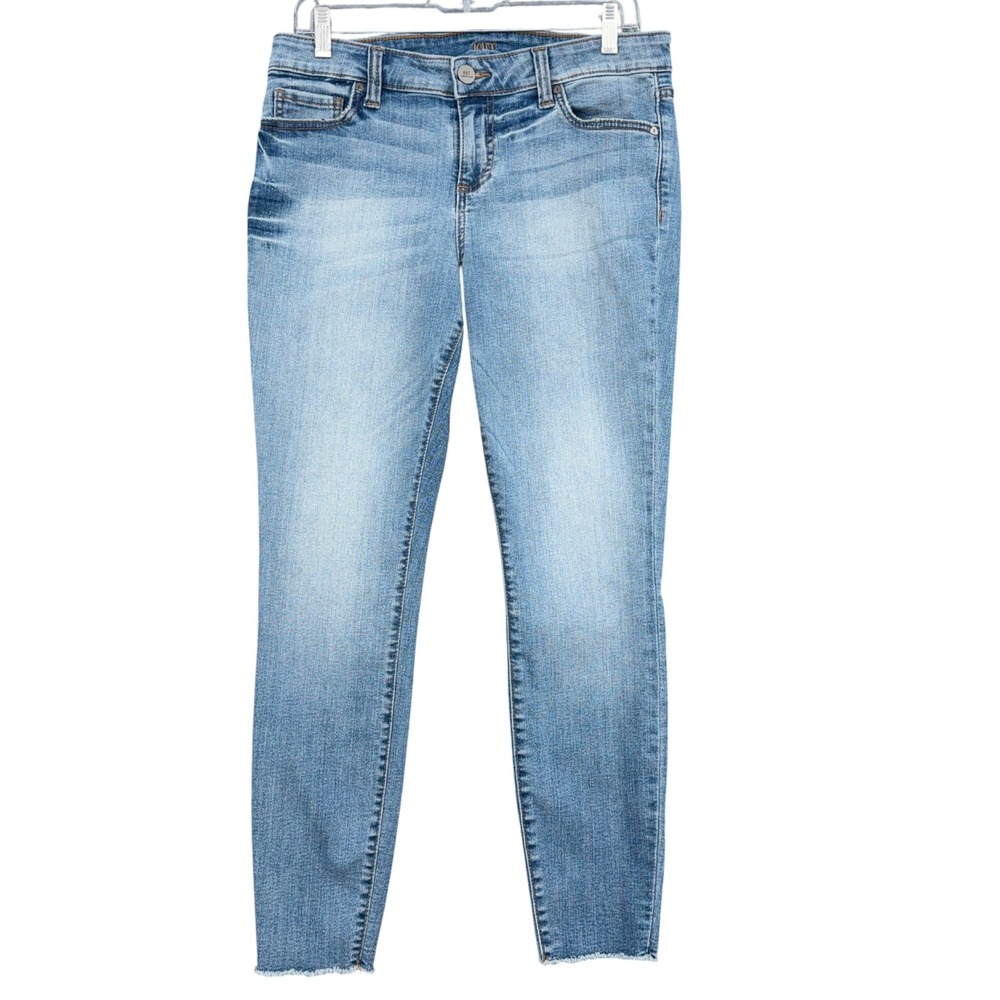 KUT from the Kloth Ankle Skinny Jeans Womens 8 Cotton Blend Blue
